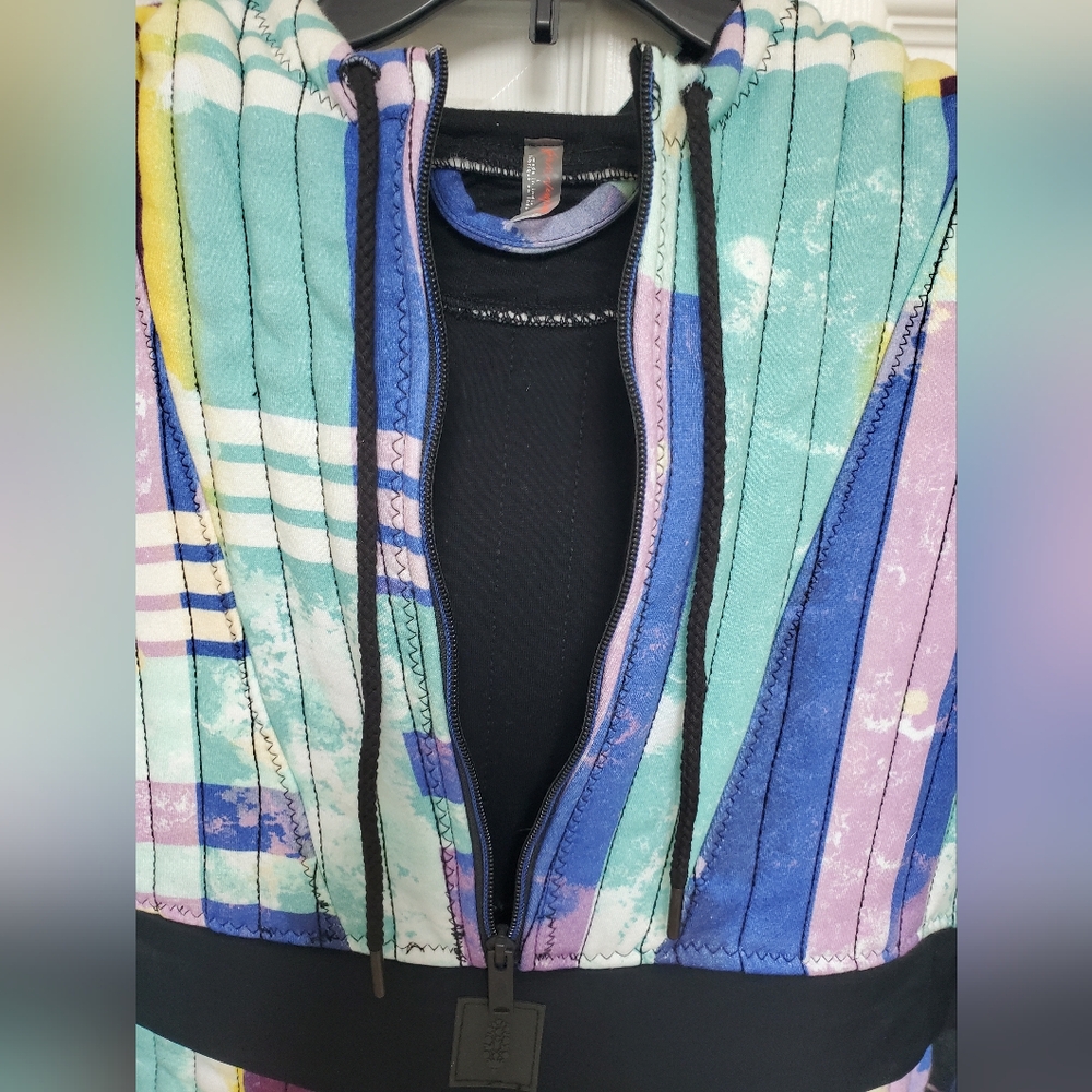 FP Movement Fast Times Hoodie/Beach Plaid Blue - Picture 8 of 14